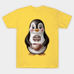 Cute penguin with hot chocolate T-Shirt